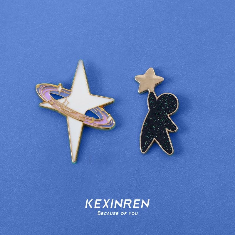 Newpearl cosmic enamel pin for jackets bags and hats