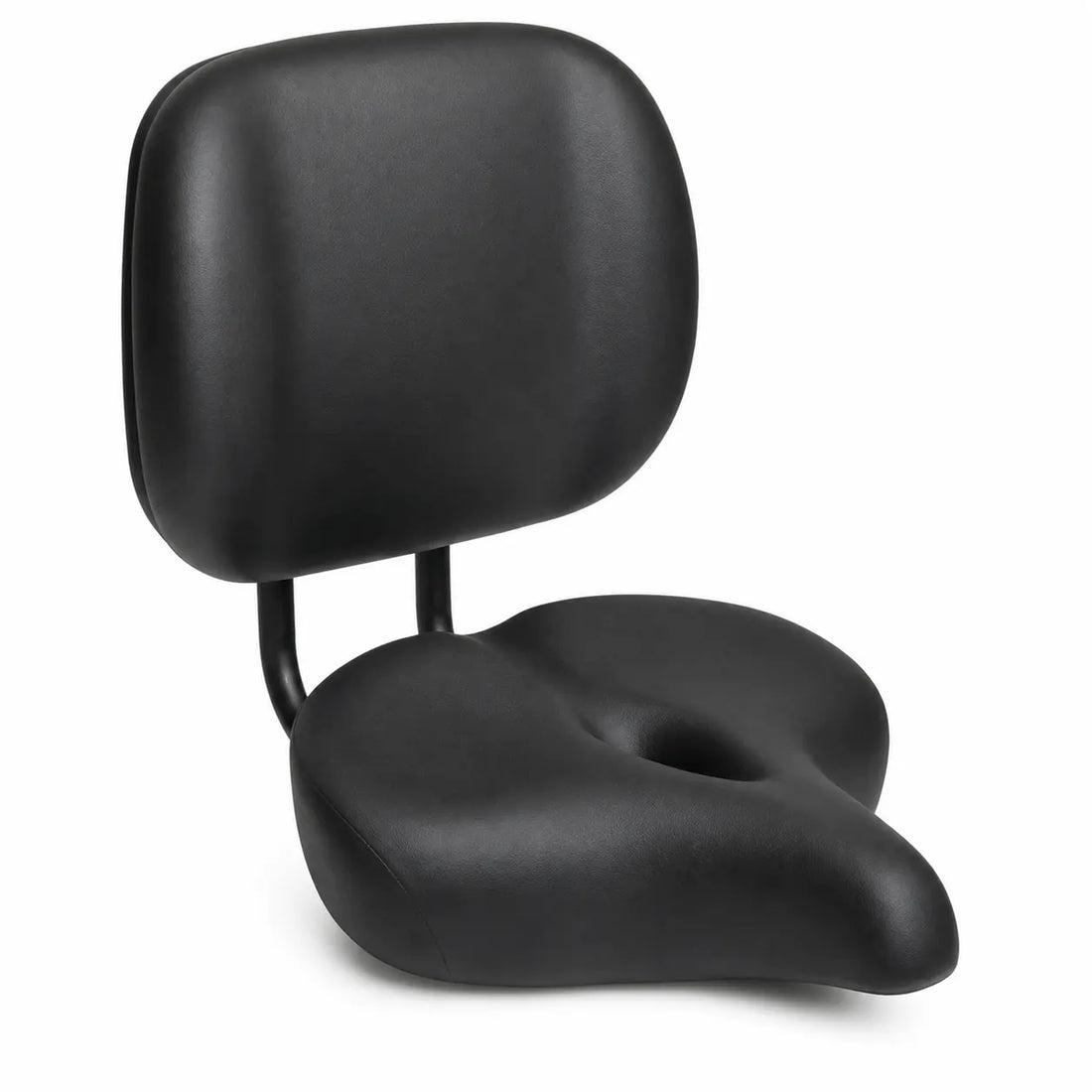 Newpearl wide bike seat with adjustable backrest black comfort saddle
