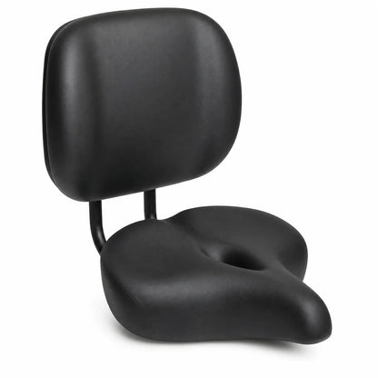 Newpearl wide bike seat with adjustable backrest black comfort saddle