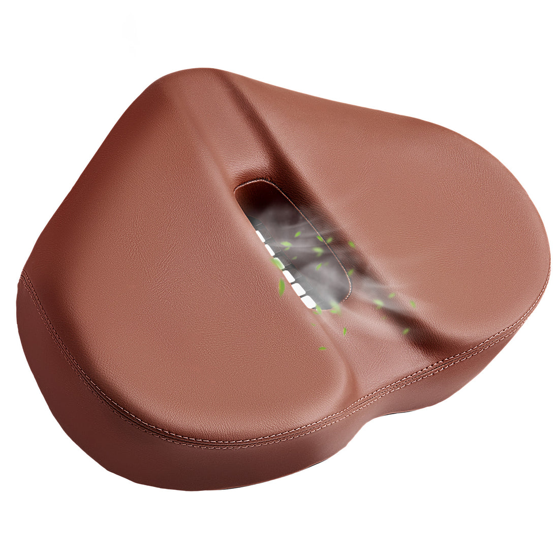 Newpearl brown noseless comfort bike seat