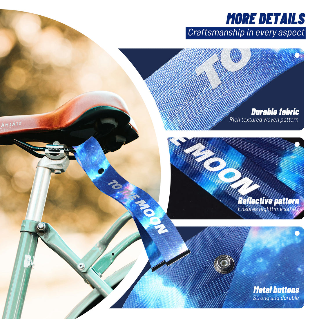 Newpearl star themed bike streamers with button clasps
