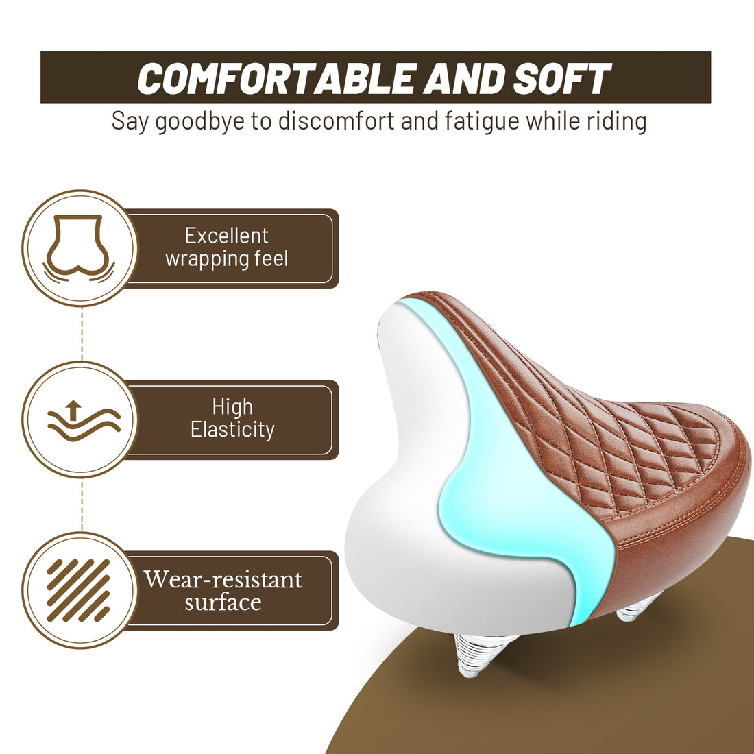 Time Capsule bike seat with spring suspension options