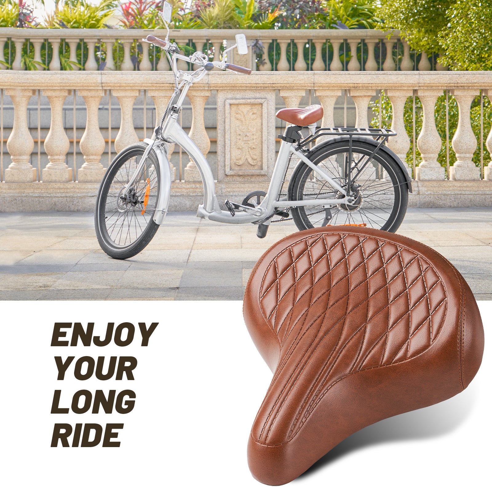 Newpearl bike seat for cruiser city and e-bike setups