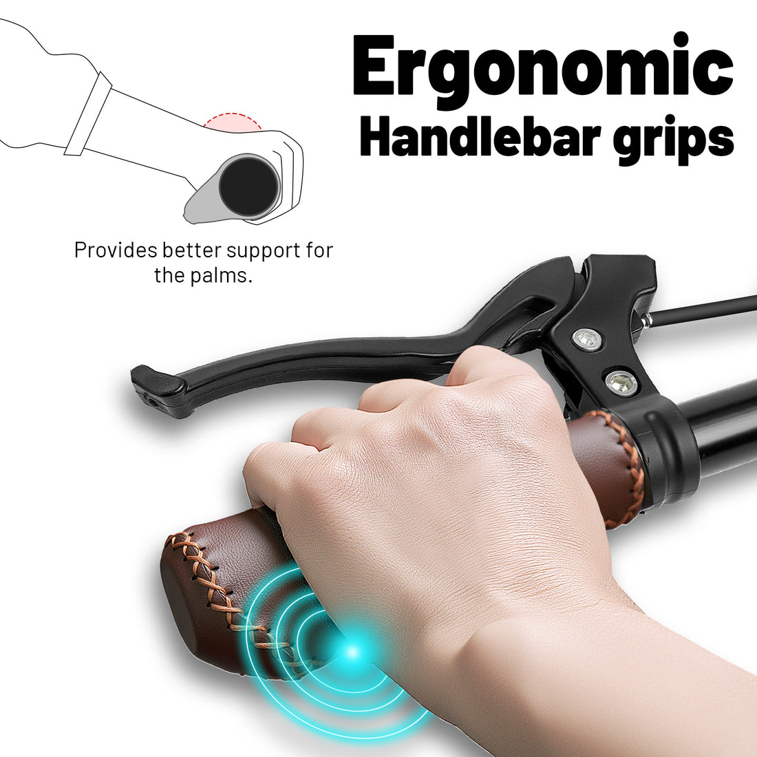 Time Capsule brown bike grips matched with vintage accessories