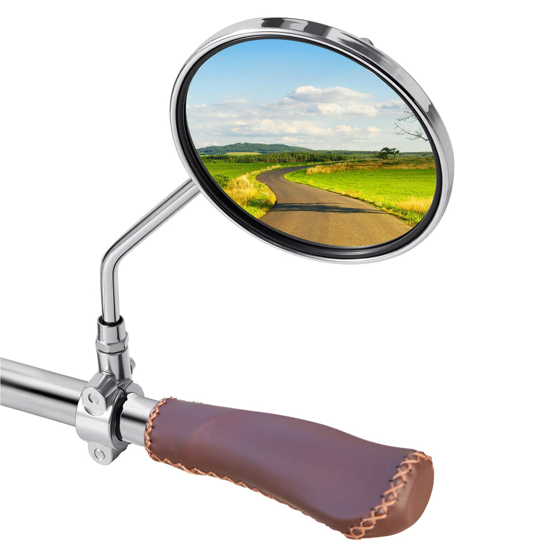 Silver Time Capsule vintage bike mirrors pair for cruiser bikes