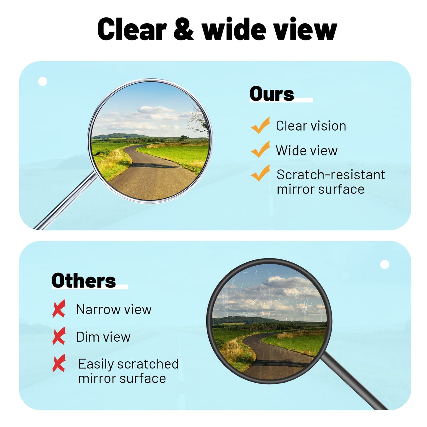 Newpearl Time Capsule Bike Mirror - Silver