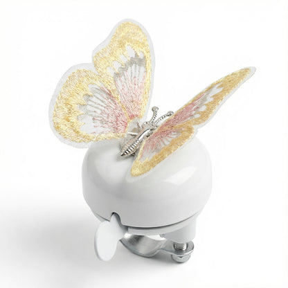 White Bike Bell with Butterfly