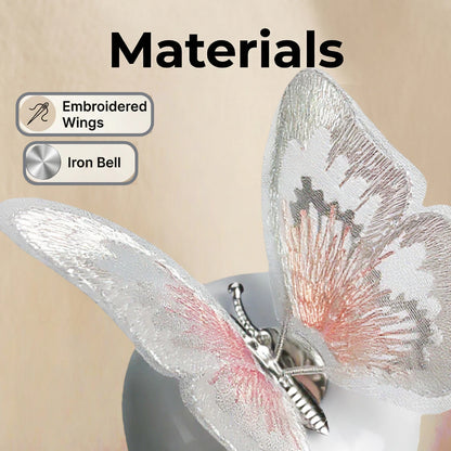 White Bike Bell with White Butterfly