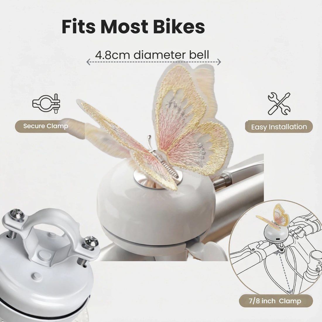 Easy install bicycle bell for daily rides