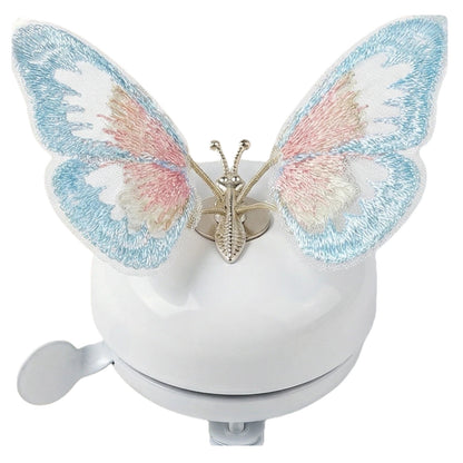 White Bike Bell with Butterfly